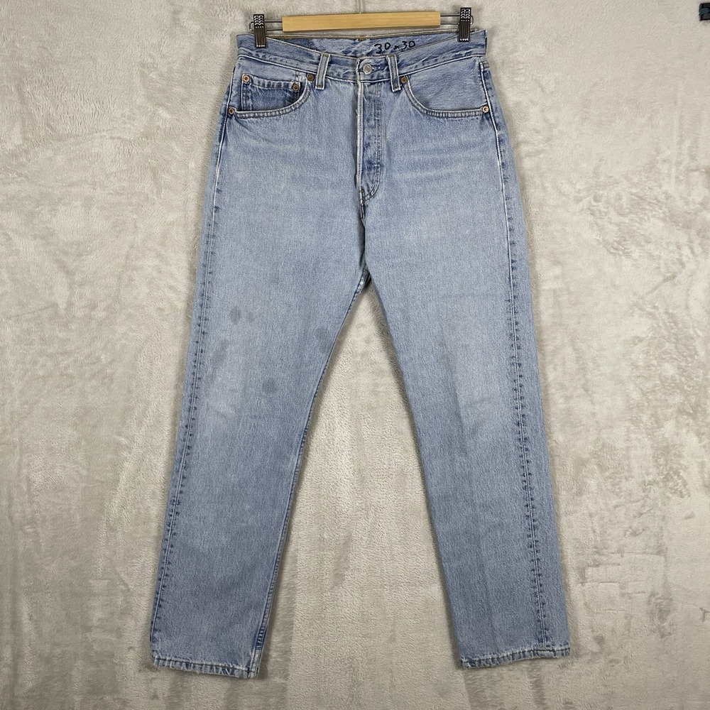 VTG Levis 501 Jeans For Women 31x30 (Fit 30x29) Blue Denim Made in USA 90s READ